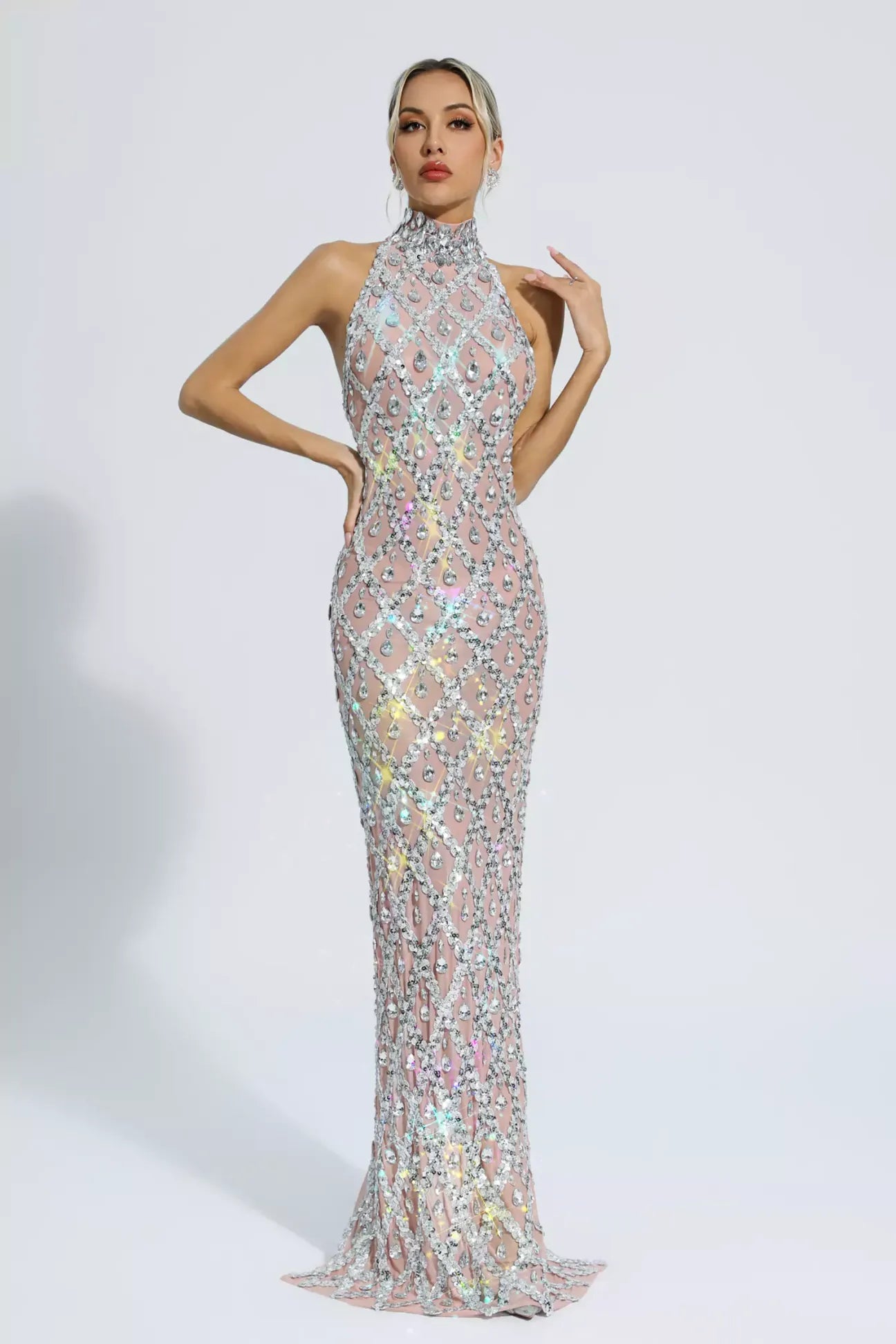 Boujee Babe Bedazzled Maxi Dress