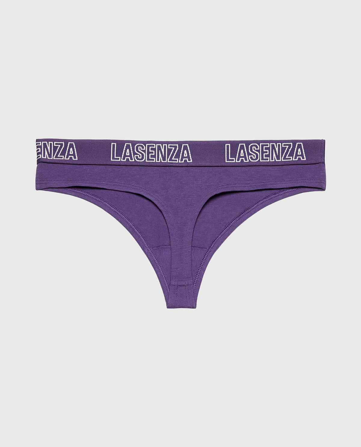 Thong Panty With Logo in Mulberry Purple
