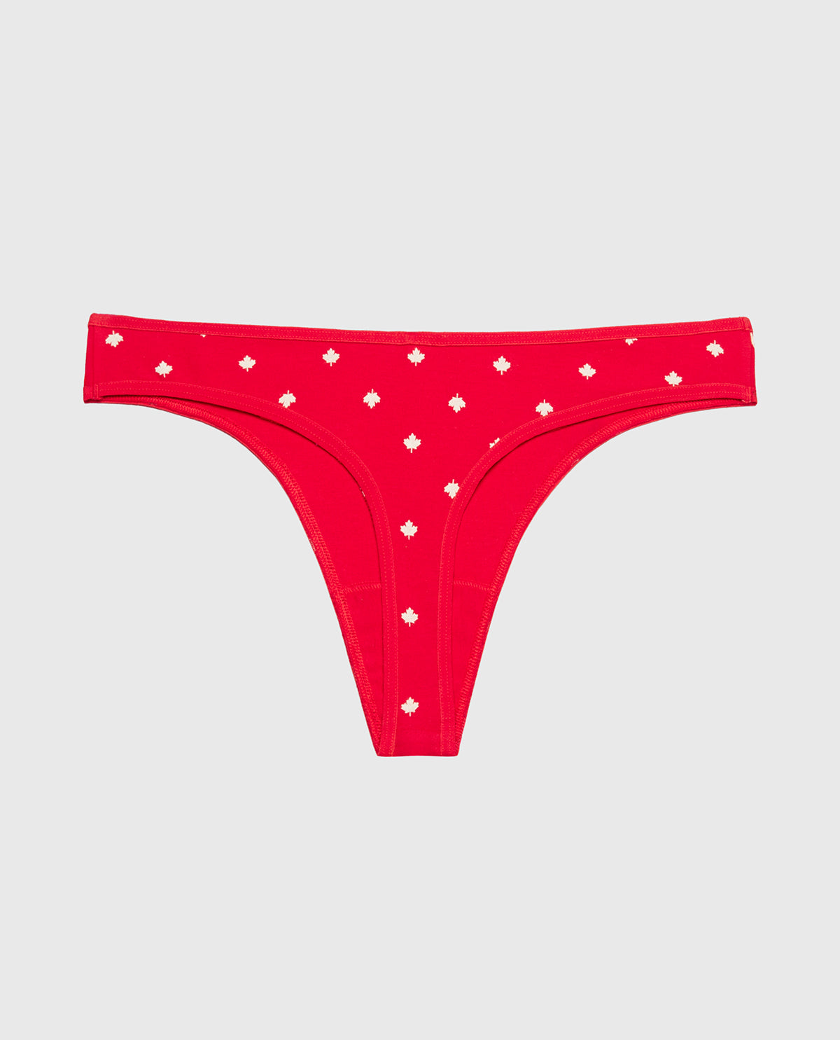 Cotton Thong Panty in Oh Canada Dot