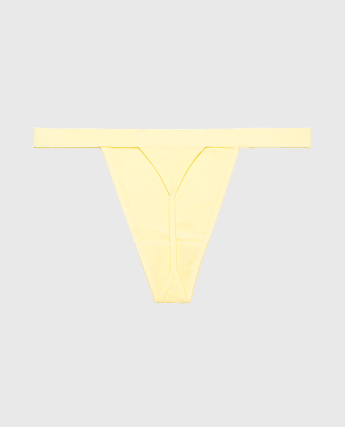 G-String Panty With Vanishing Trim in Pale Banana
