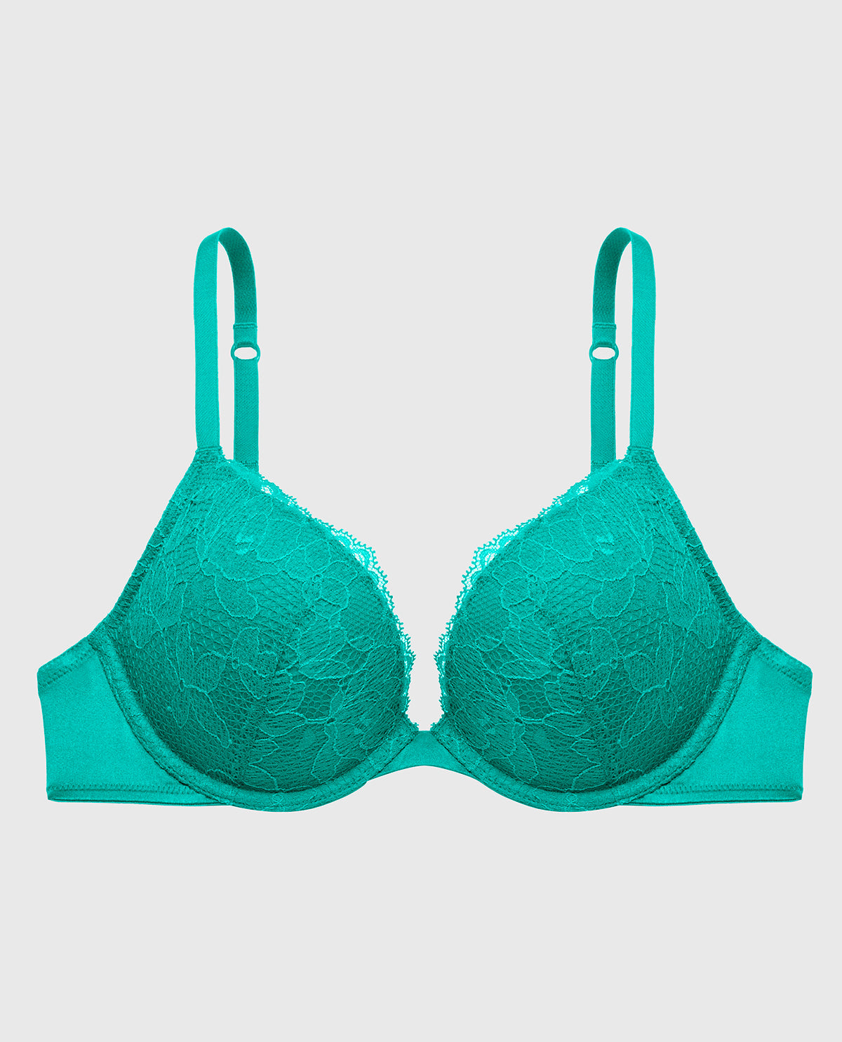 Lace Push Up Bra in Dynasty Green