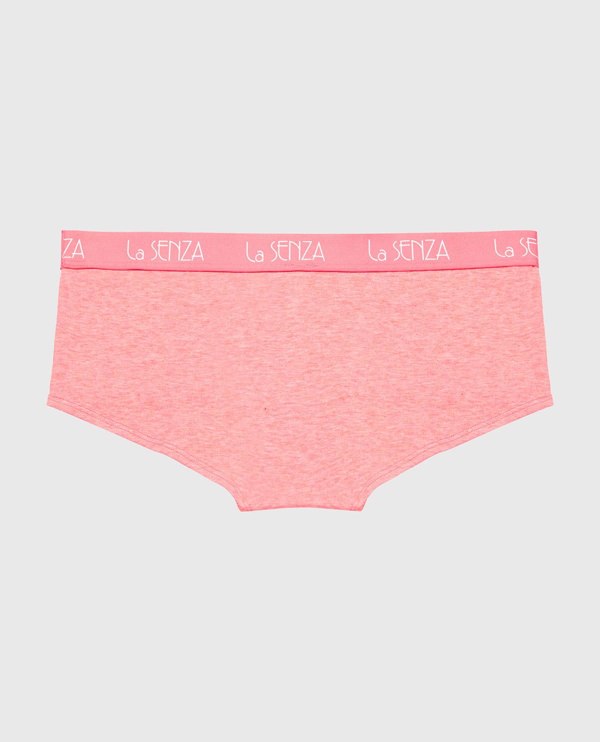 Boyshort Panty with Art Deco Logo in Pink Lemonade Heather