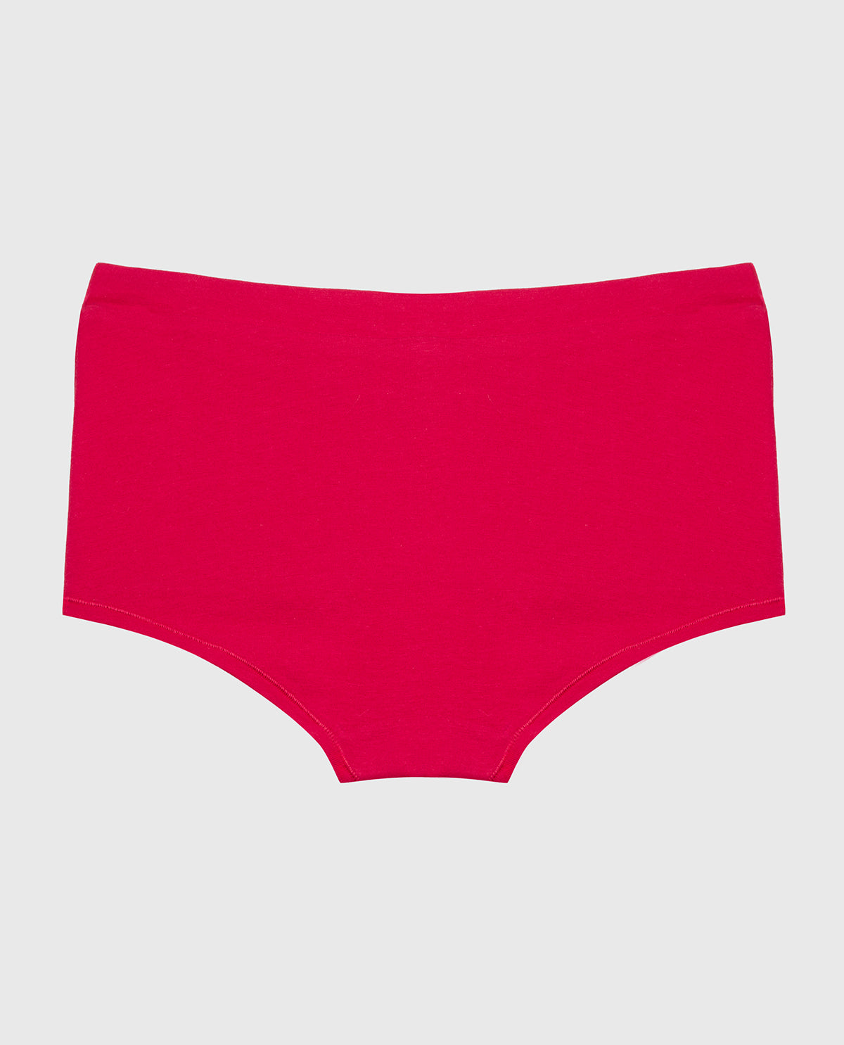 Boyshort Wide Waist Cotton Panty in Passion Red