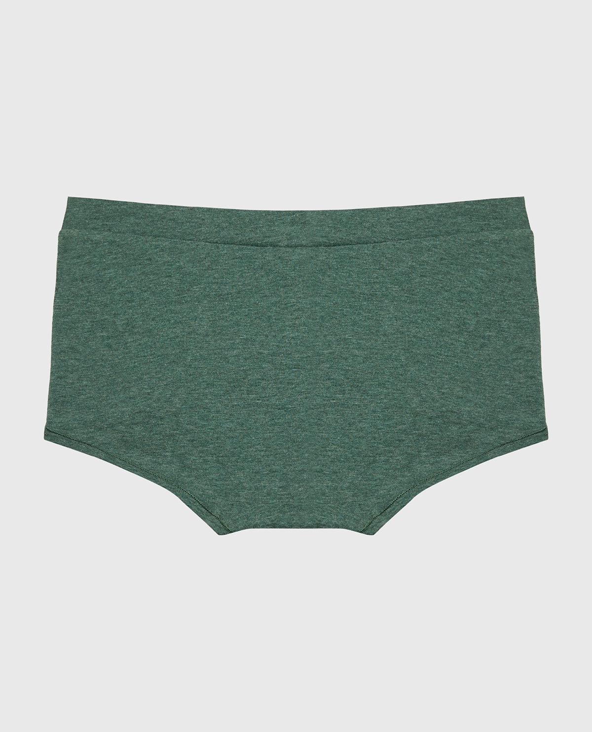 Boyshort Wide Waist Cotton Panty in Jungle Green Heather