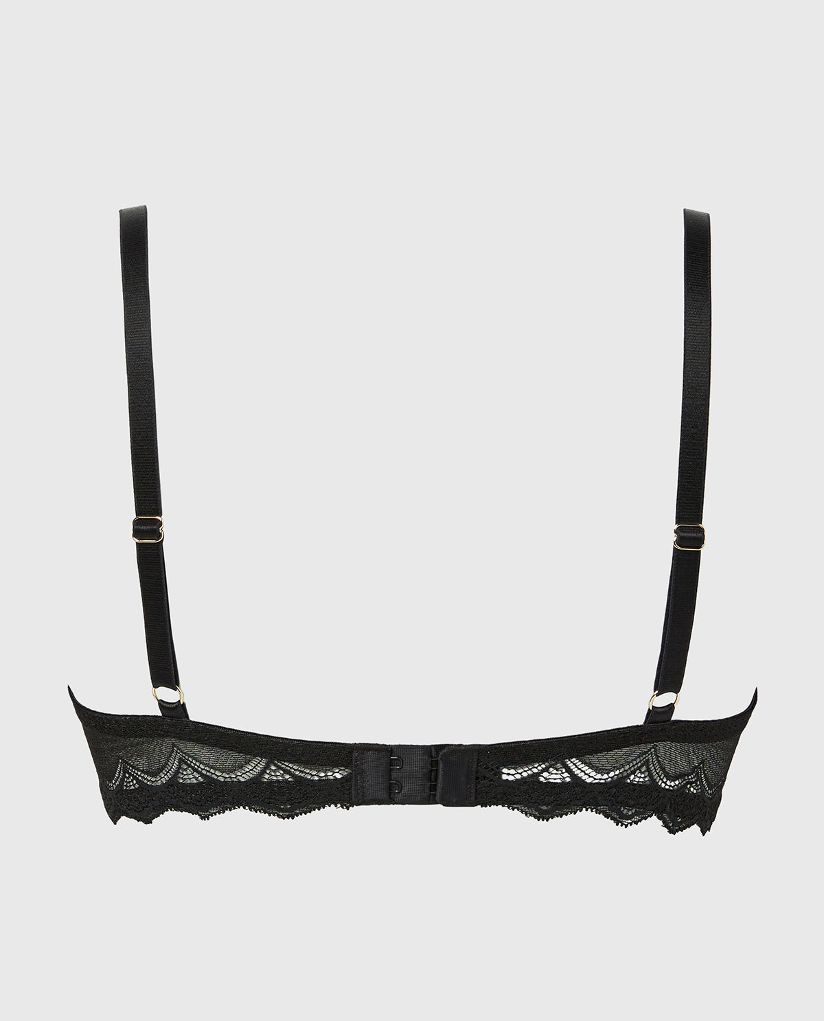 Unlined Demi Bra in Exquisite Lace in Tuxedo Black