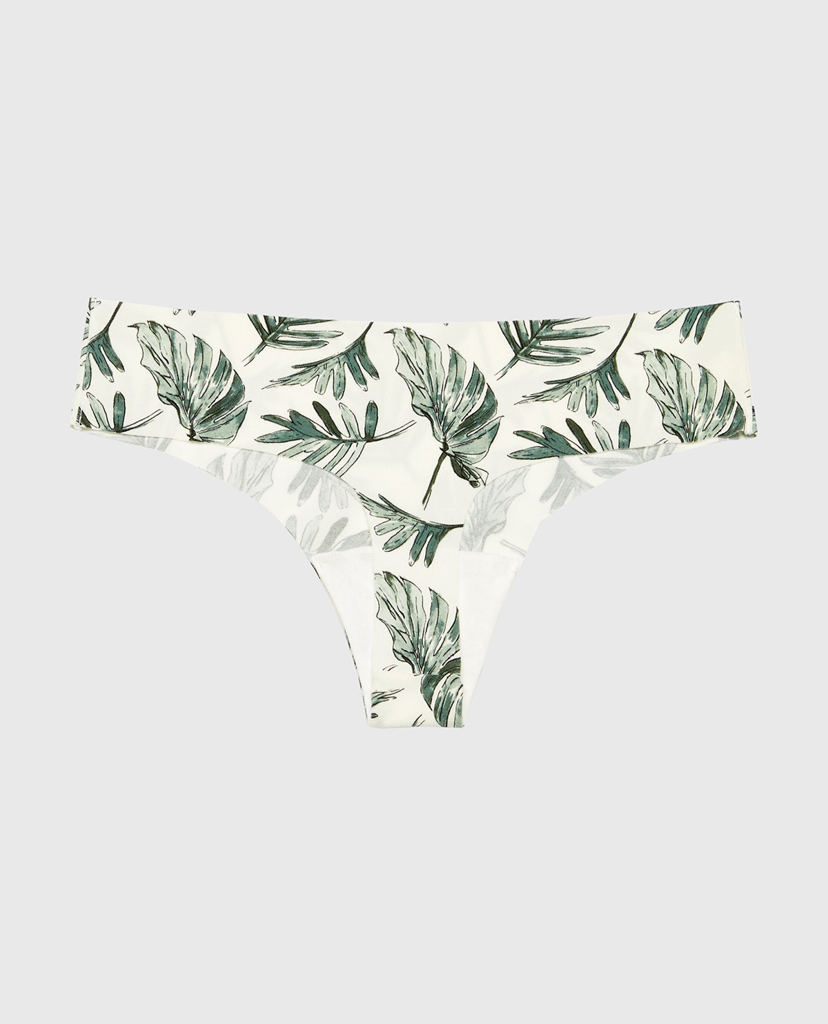 No Show Thong in Watercolor Foliage