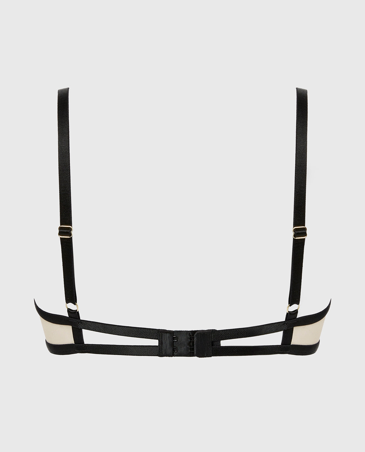 Designer Collection Unlined Demi Bra with Tidal Wave Embroidery in Rosetan w/ Tuxedo Black
