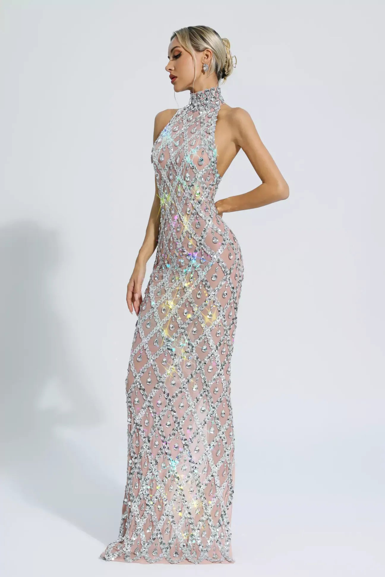 Boujee Babe Bedazzled Maxi Dress