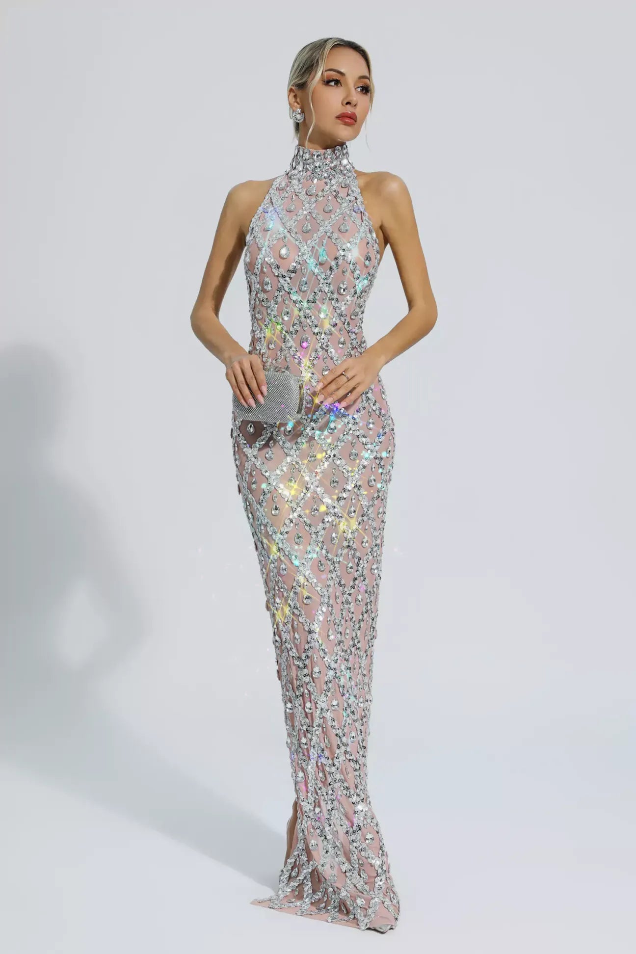 Boujee Babe Bedazzled Maxi Dress