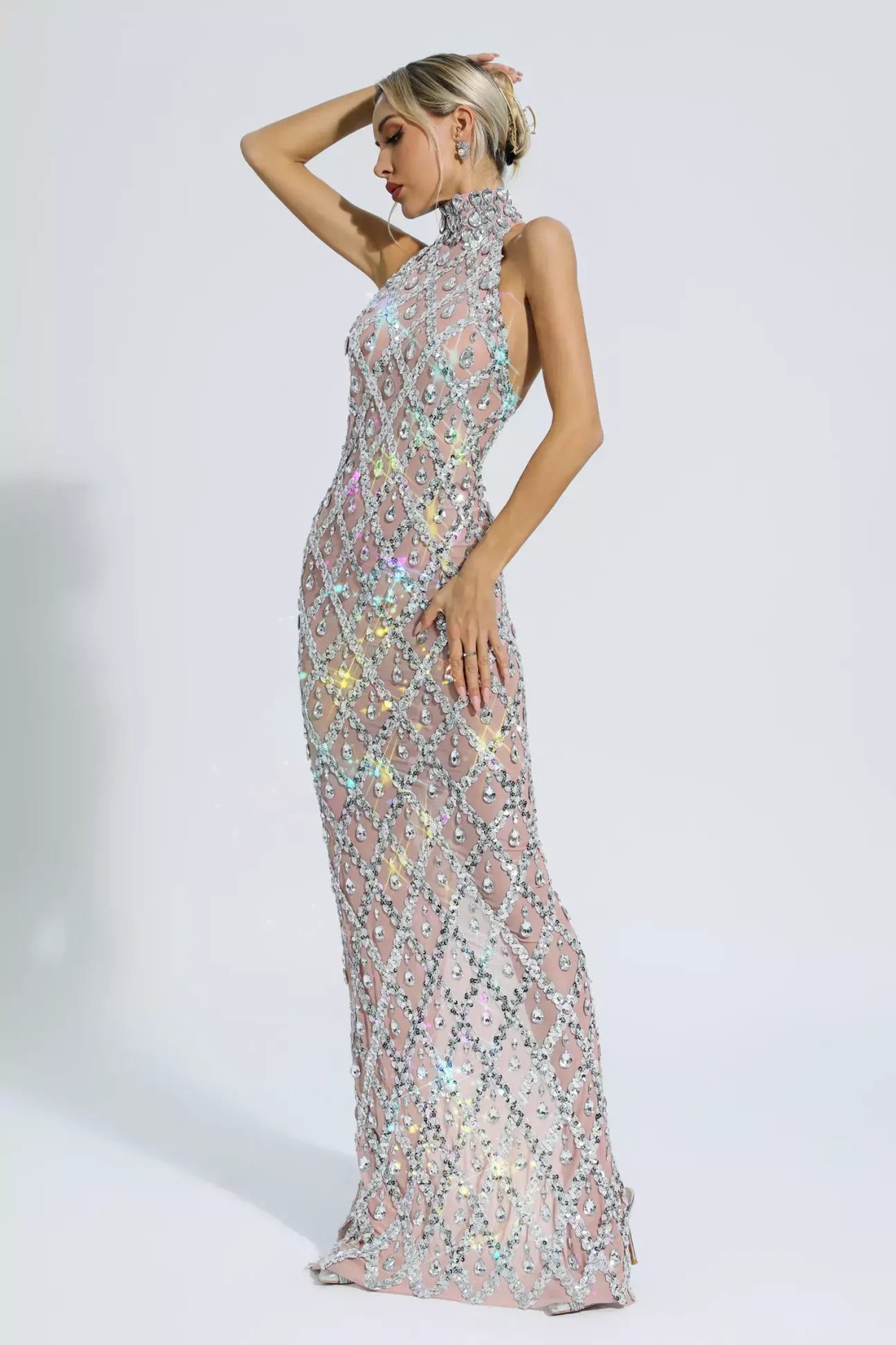 Boujee Babe Bedazzled Maxi Dress
