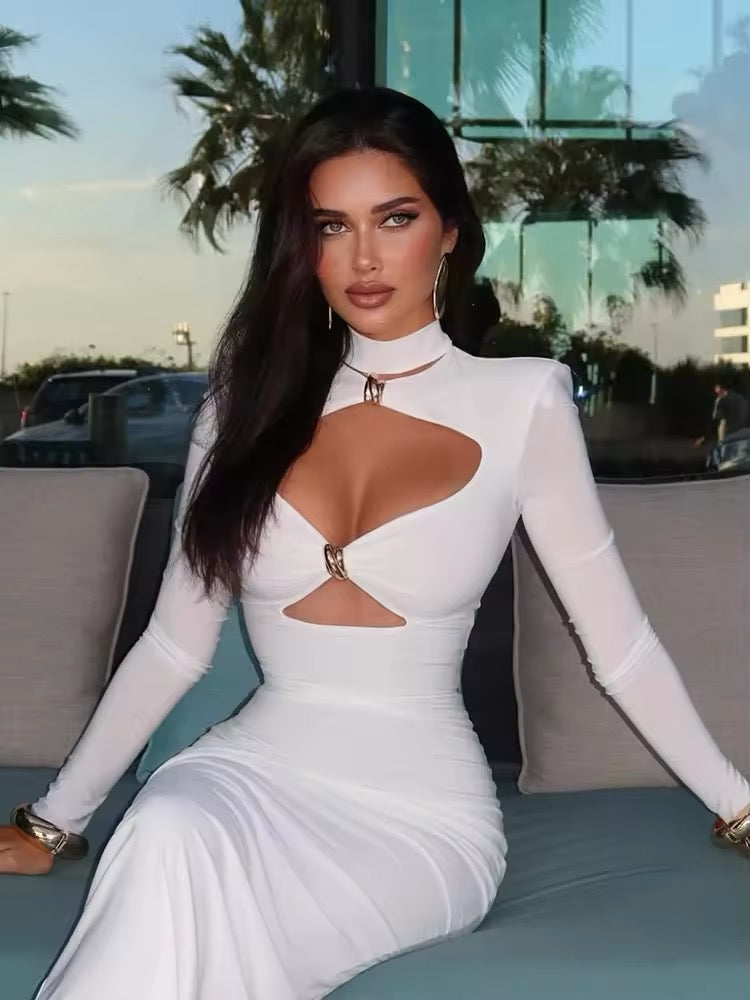 Allegra White Maxi Dress