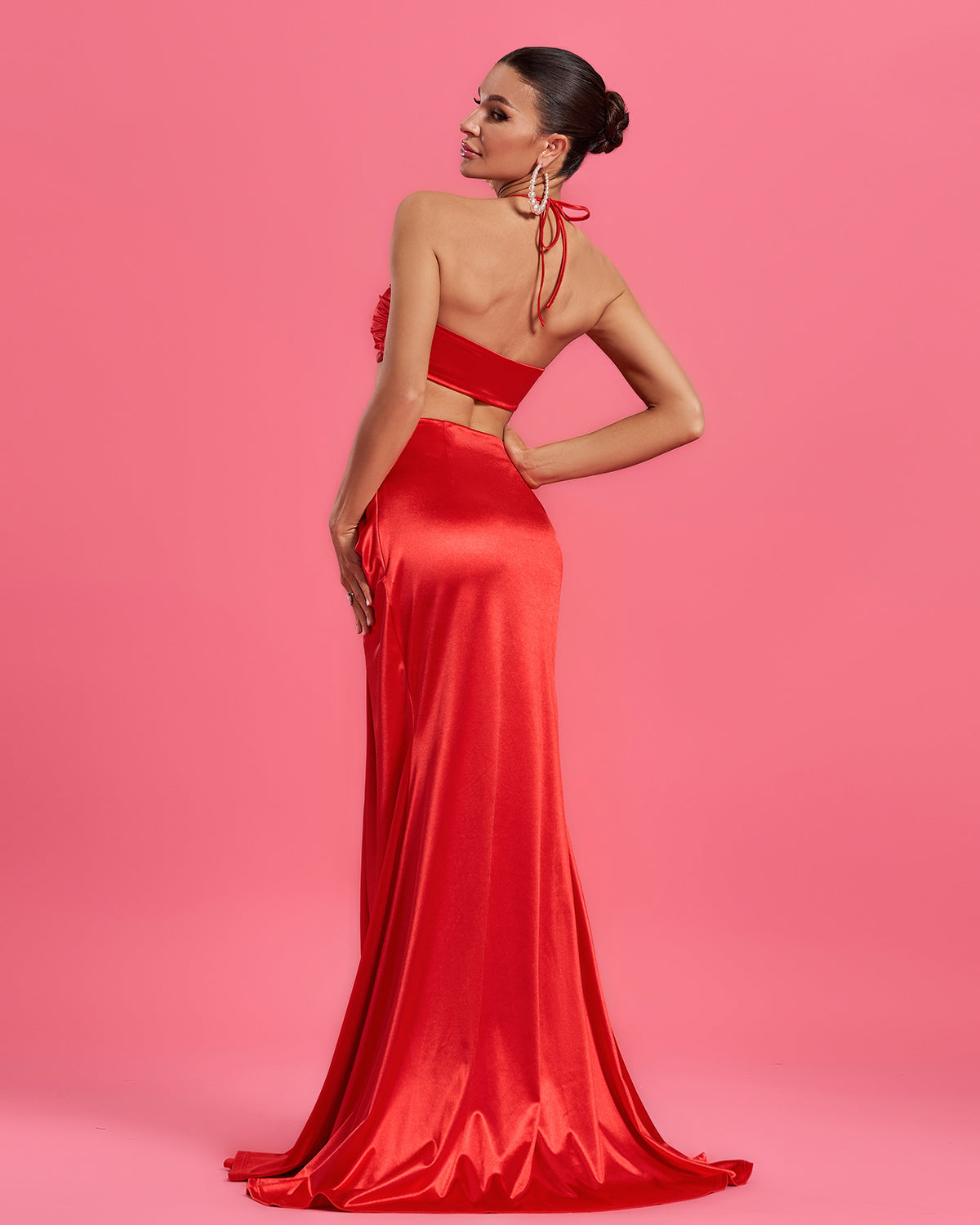 Lady In Red Skirt Set