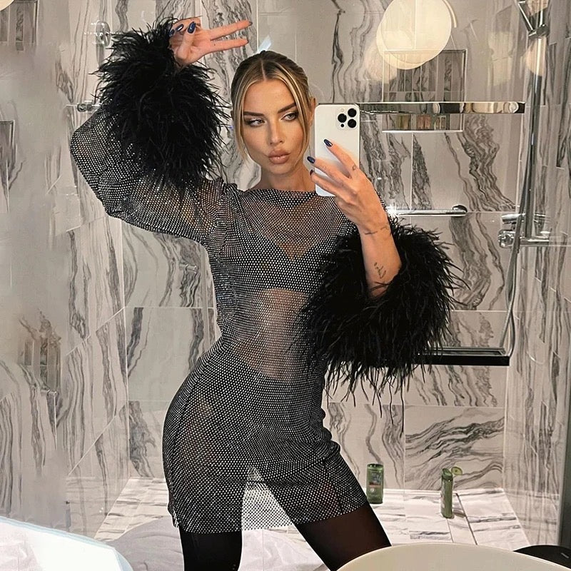 New Year Sparkle Dress - Black