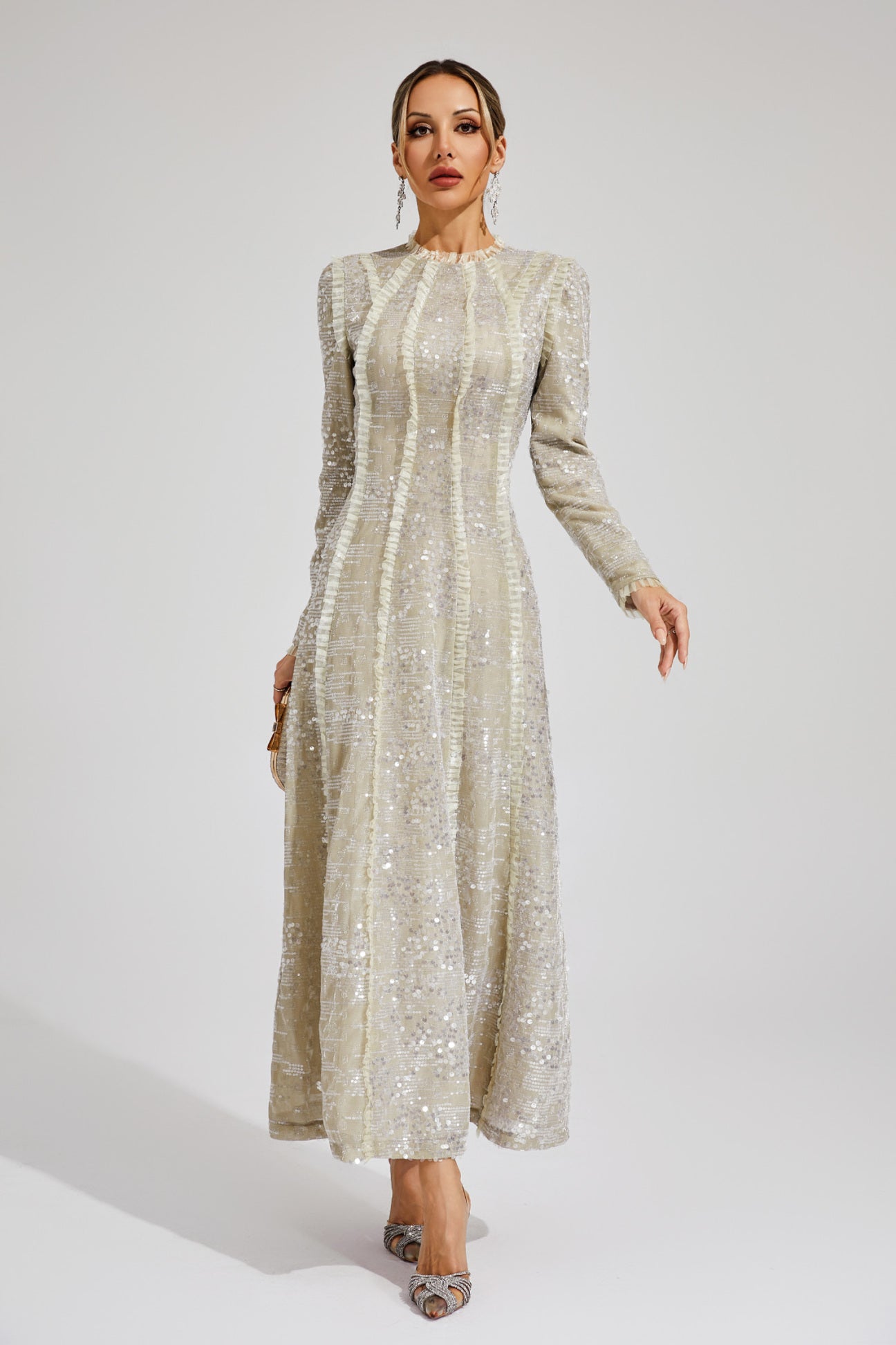 Champagne Sequin Gown