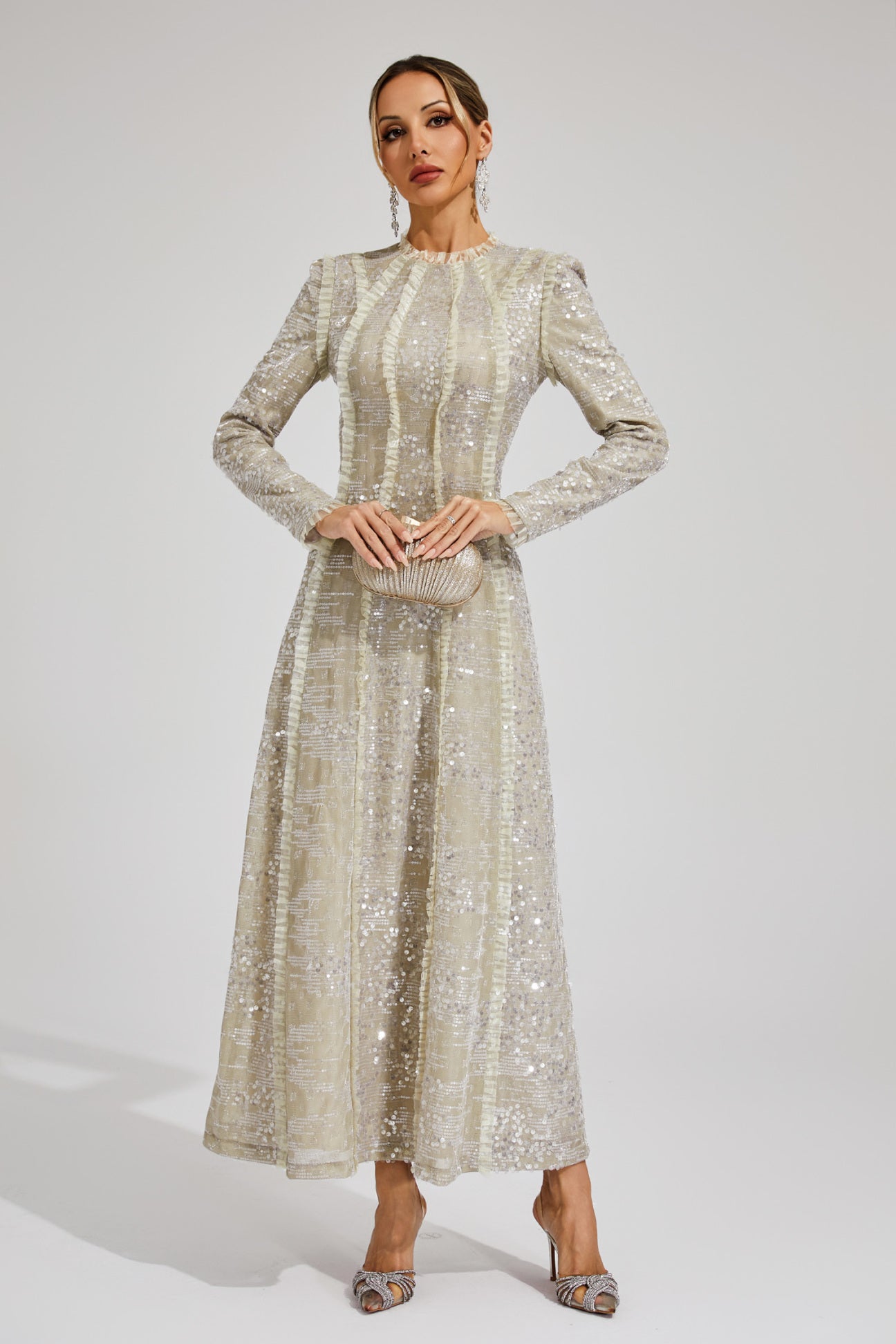 Champagne Sequin Gown