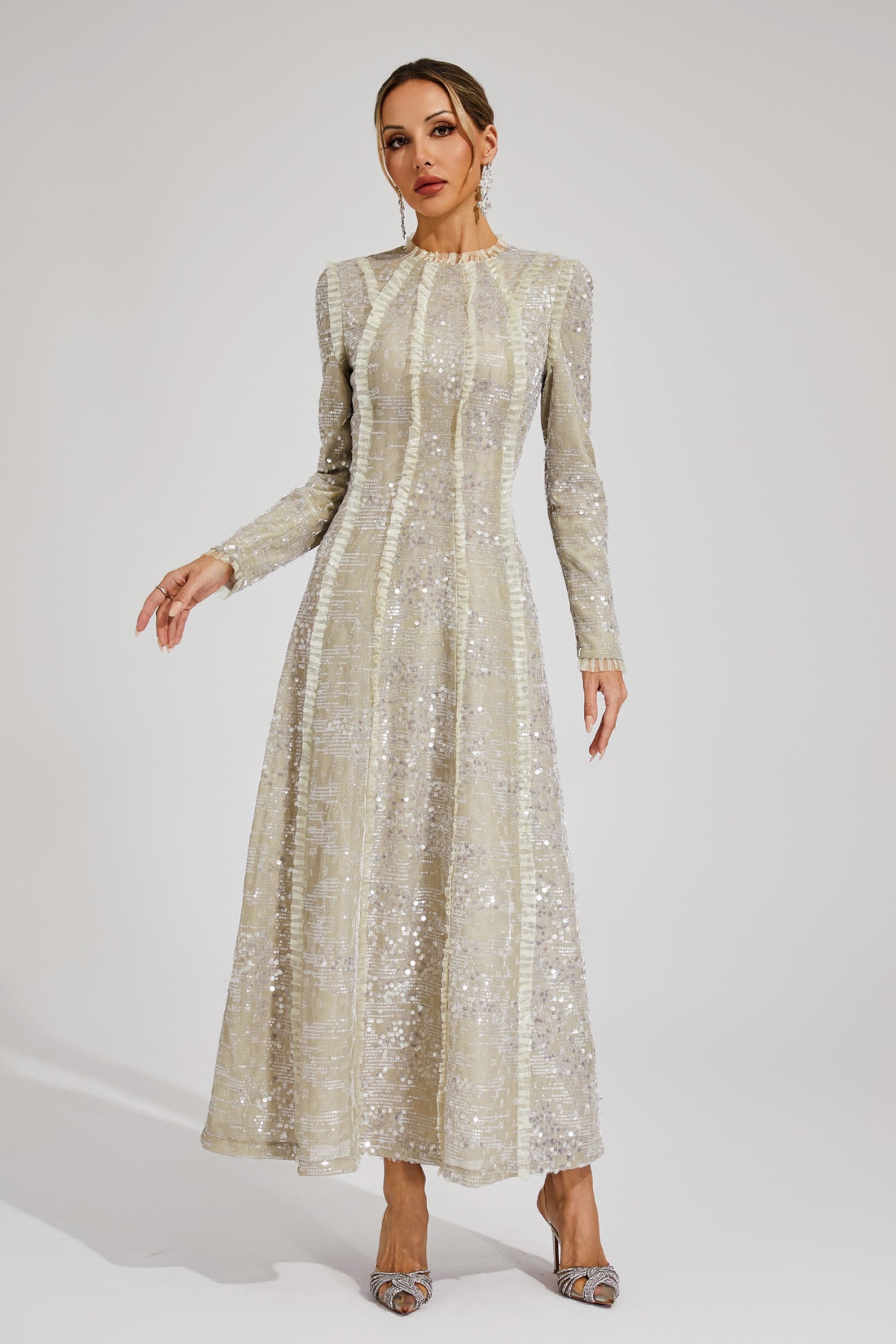 Champagne Sequin Gown