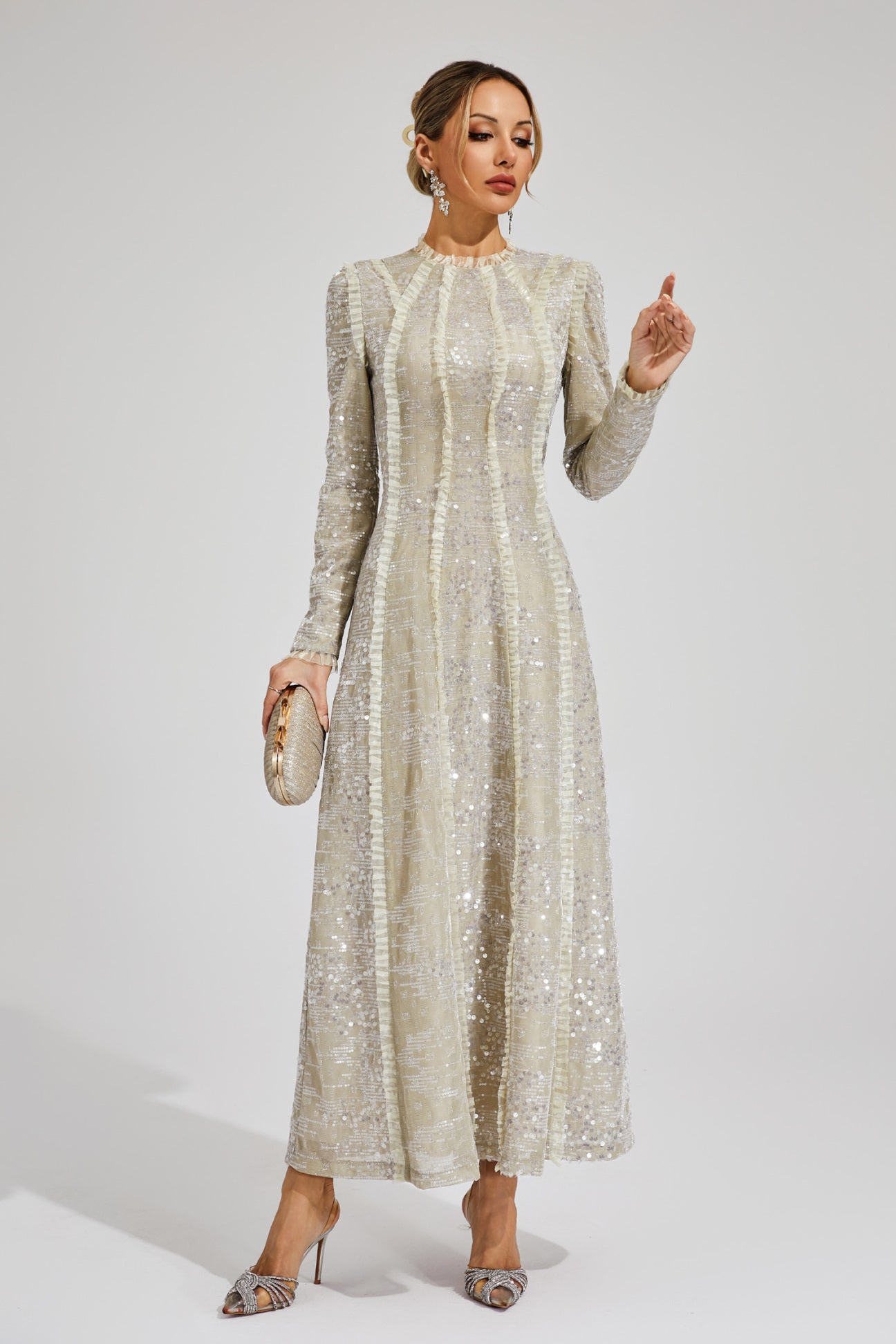 Champagne Sequin Gown
