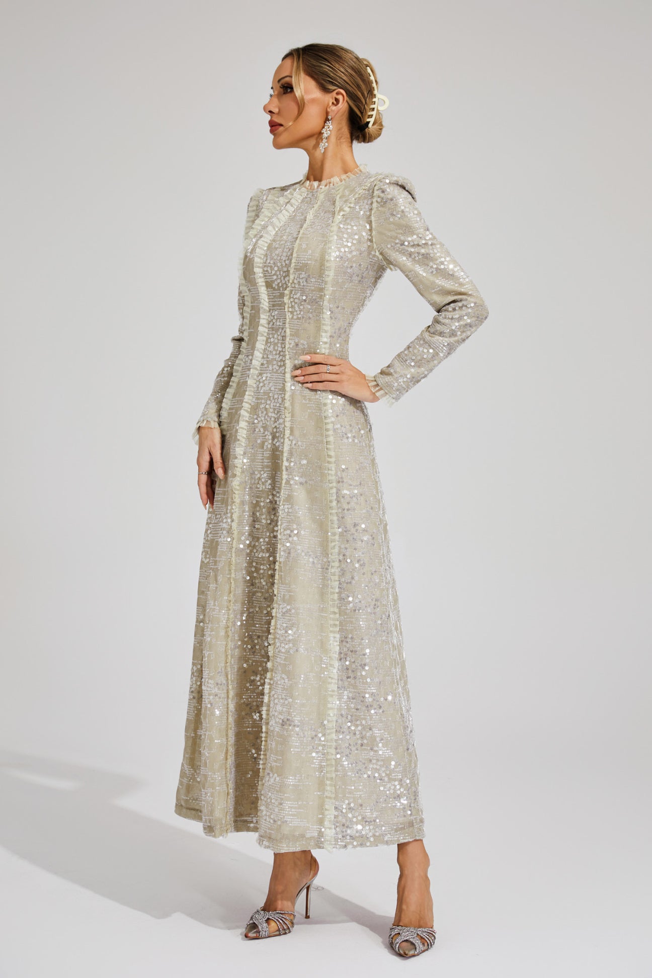 Champagne Sequin Gown