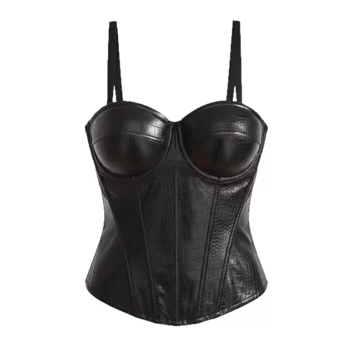 Leather adjustable Corset Top