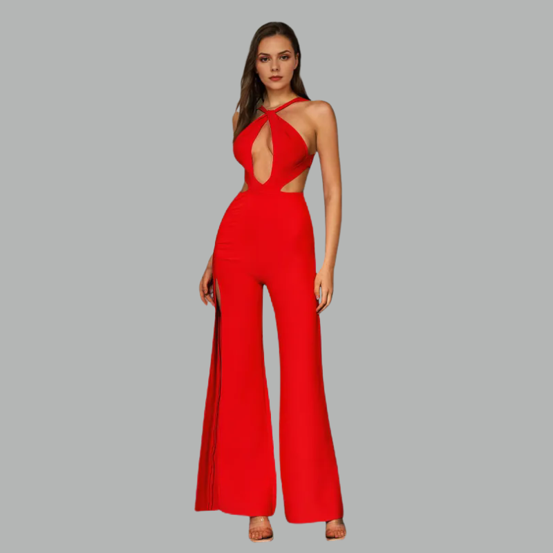 Red  Velvet Jumpsuit