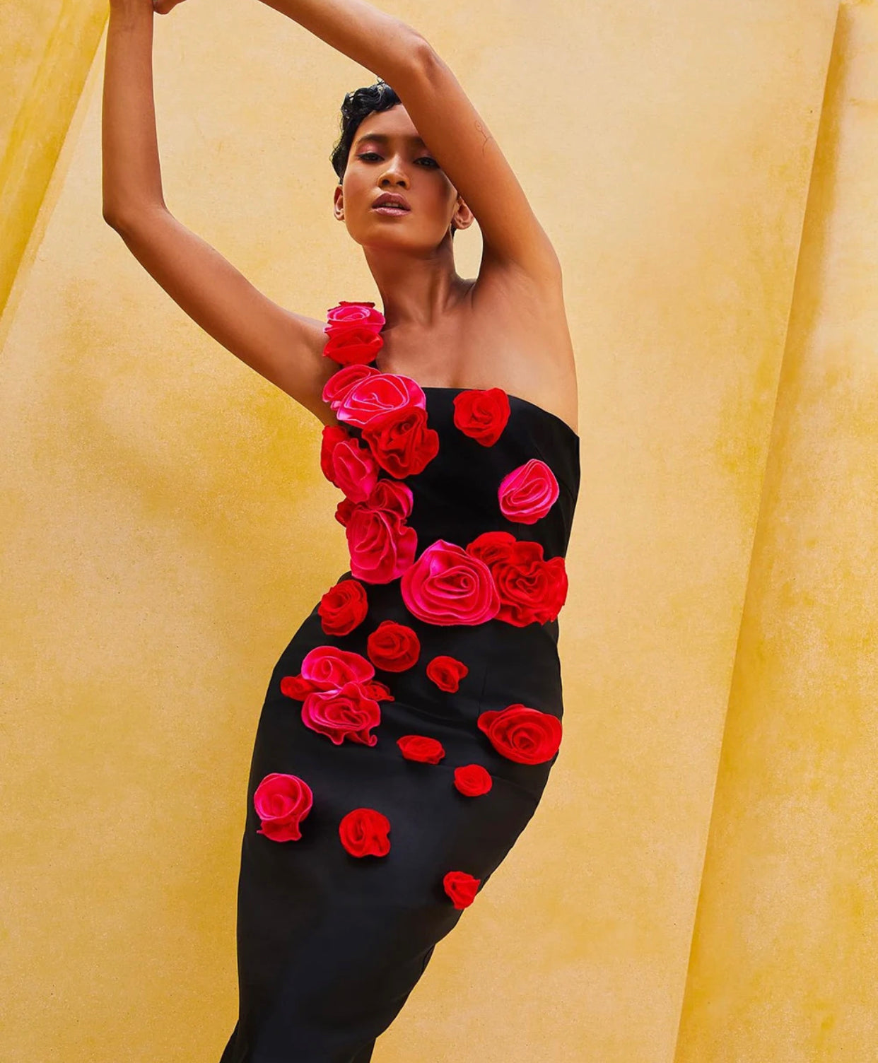 Red Rss Dress Red Roses Dress – CATWALK COUTURE SHOP