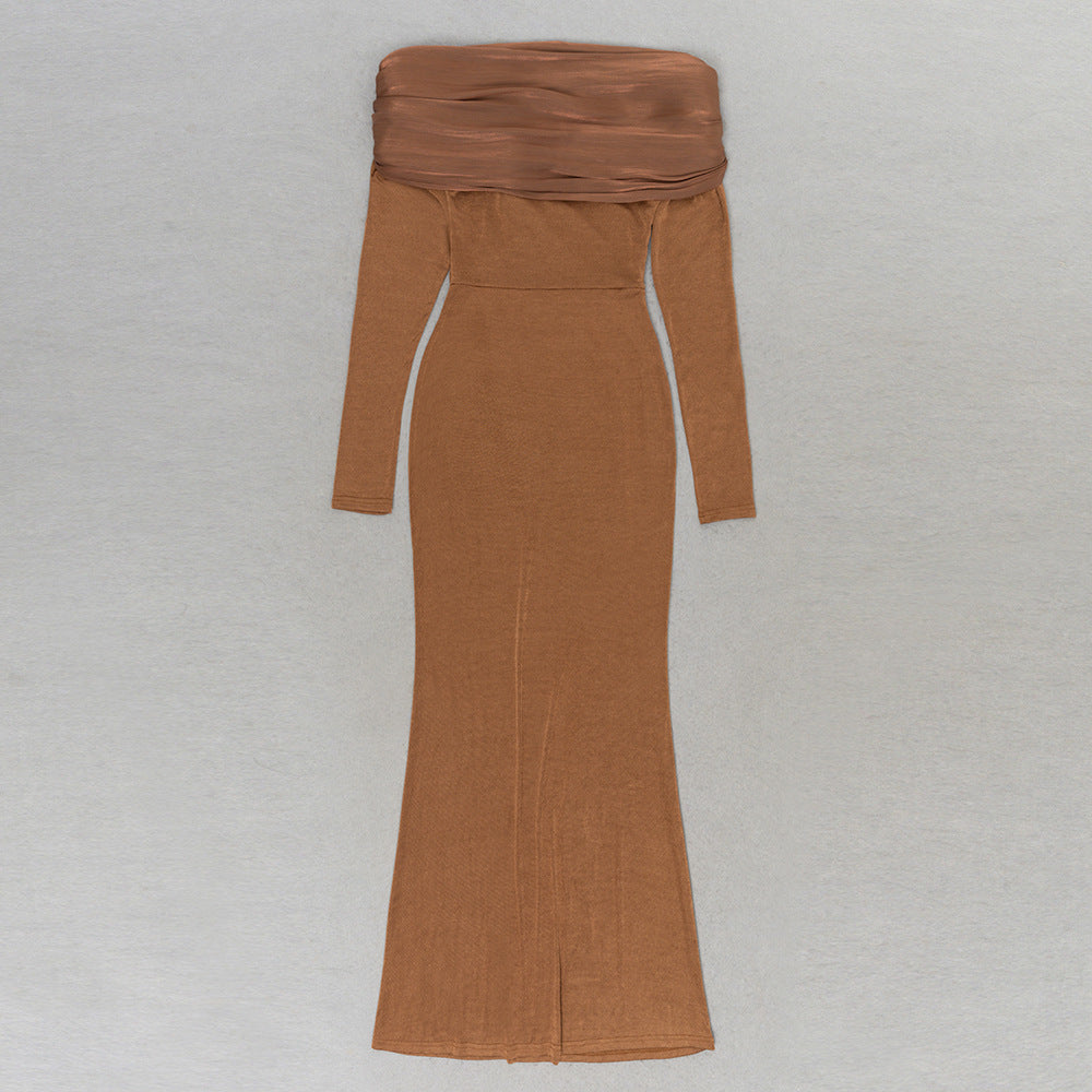 Sienna Draped Scarf Bodycon Gown