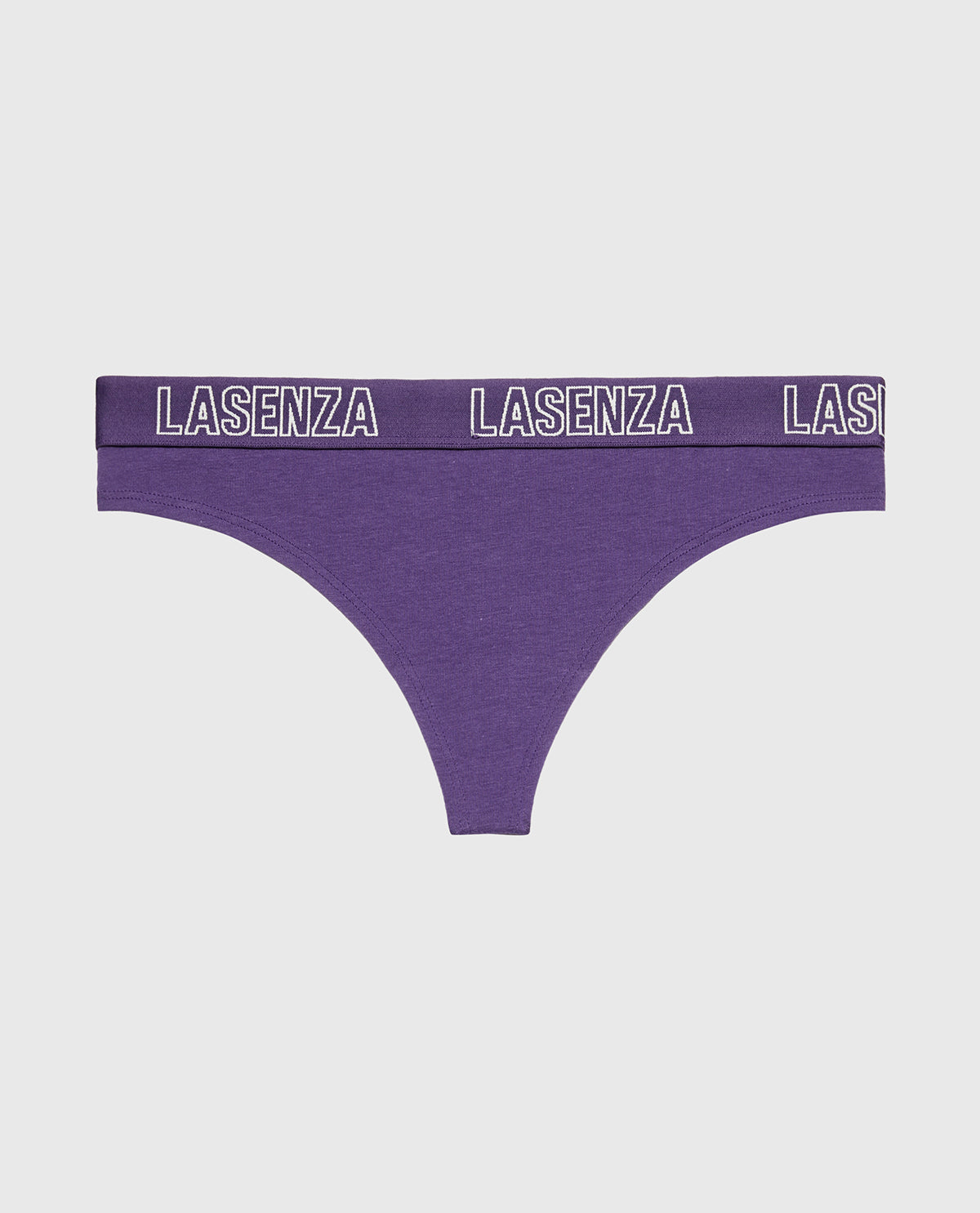 Thong Panty With Logo in Mulberry Purple