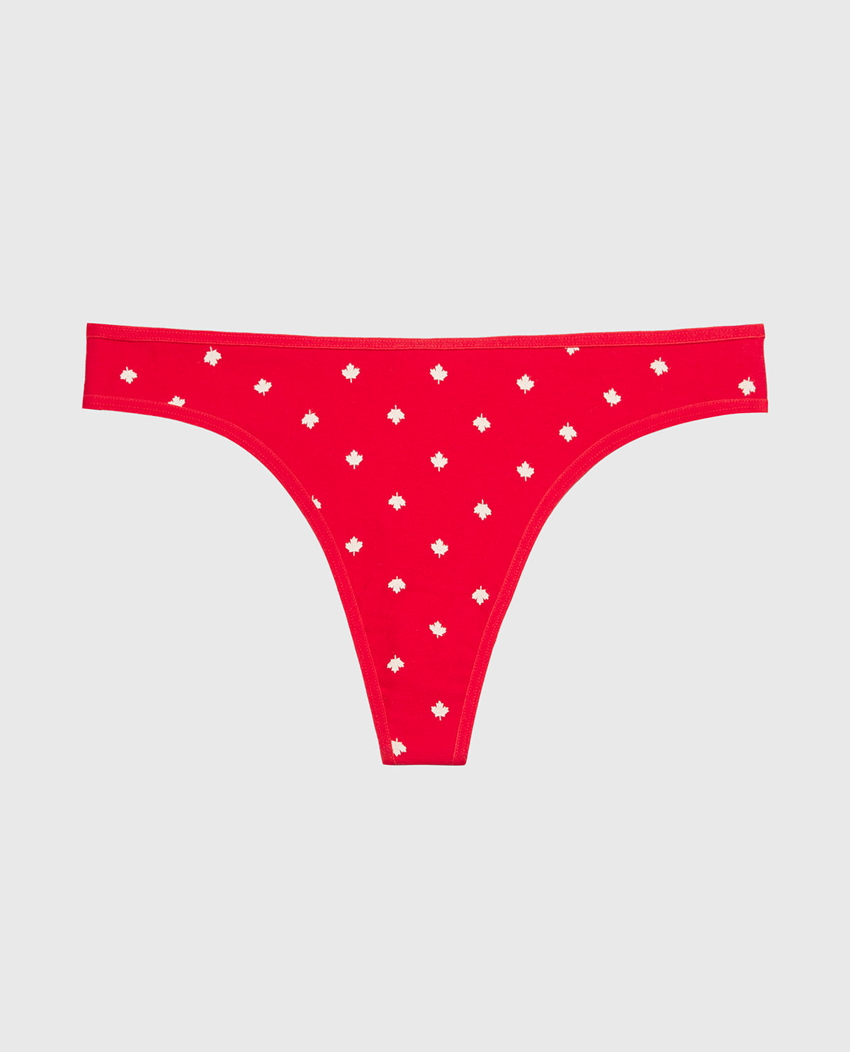 Cotton Thong Panty in Oh Canada Dot