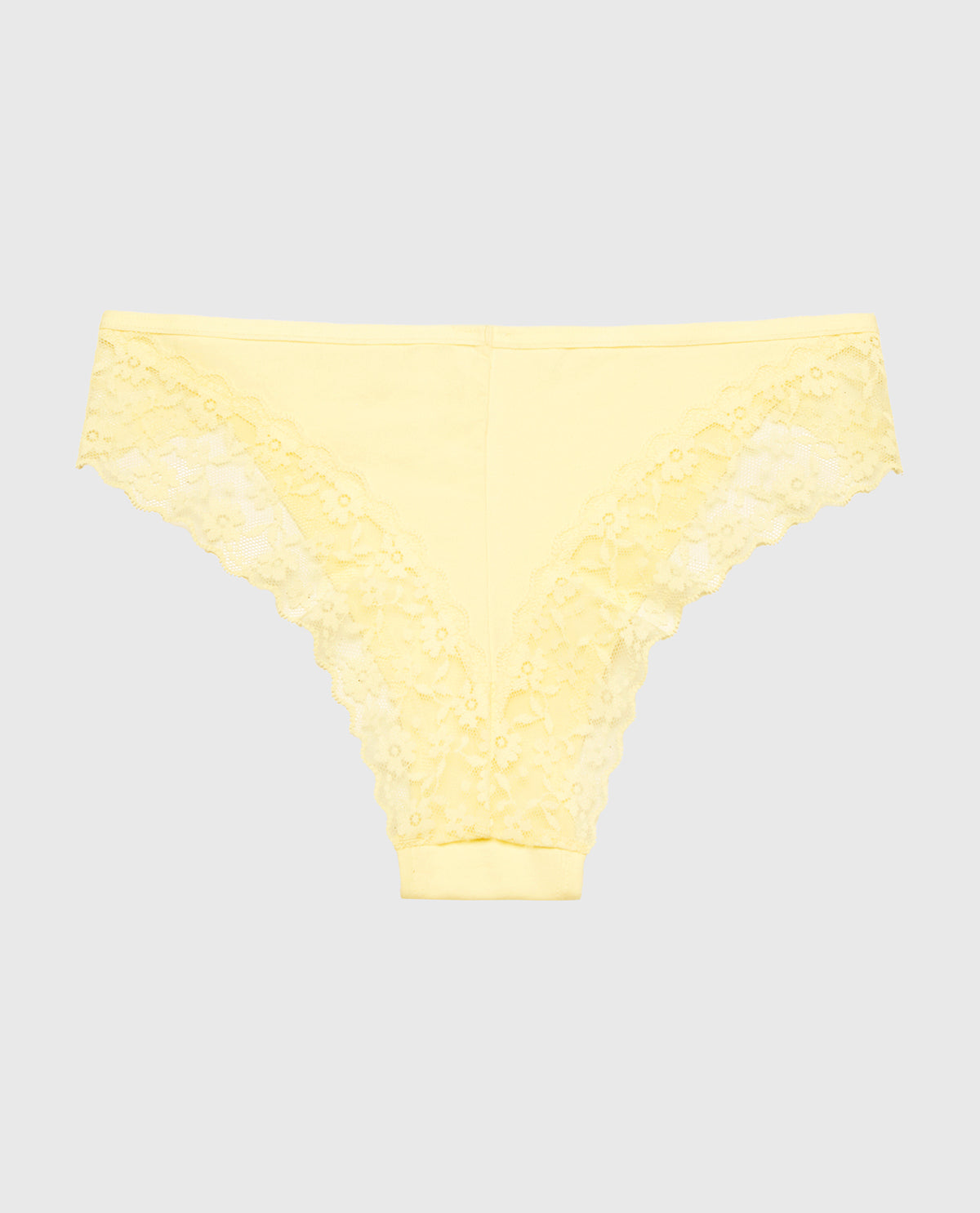Cheeky Panty With Lace Trim in Pale Banana