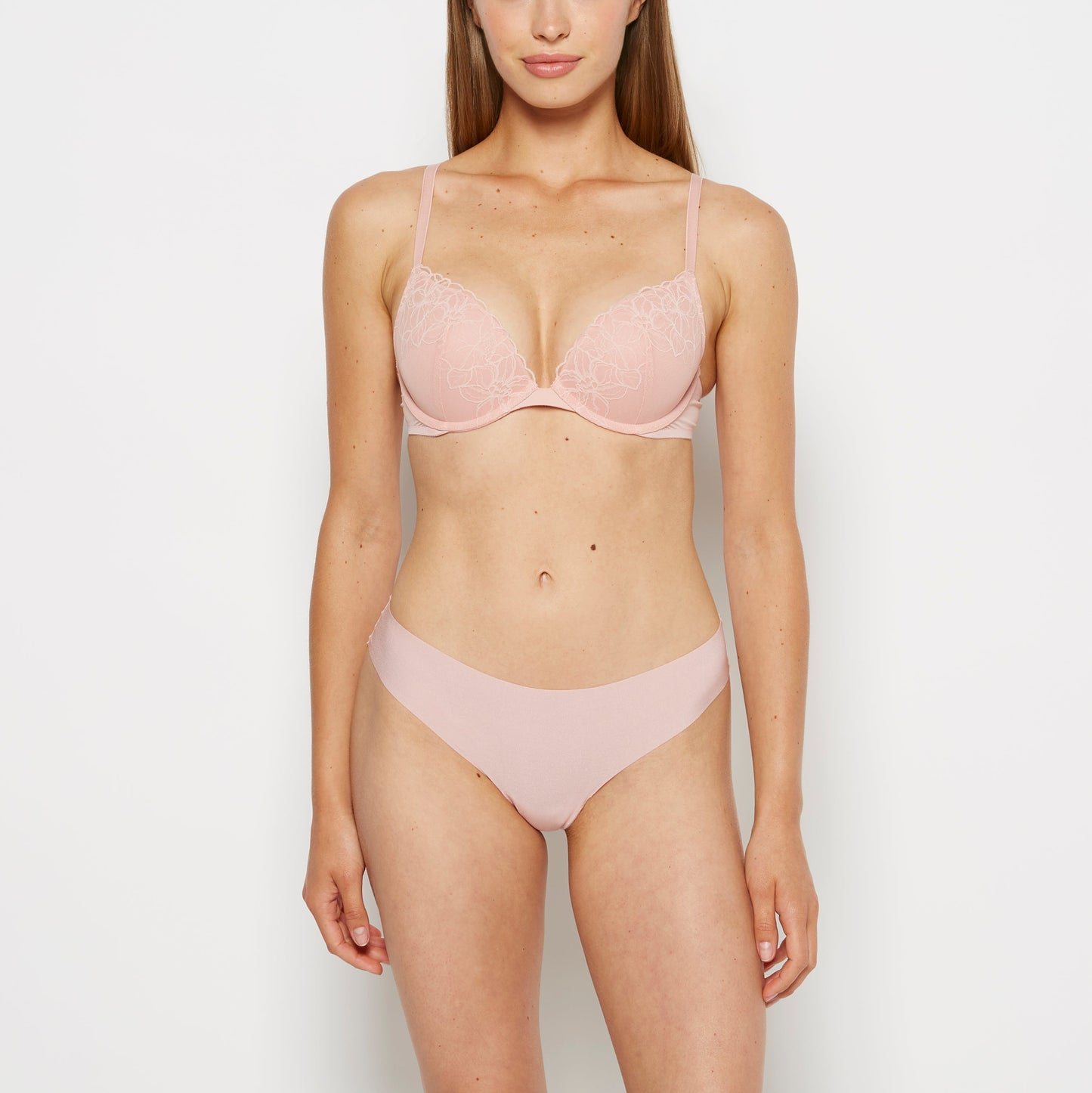 No Show Thong in Royal pink
