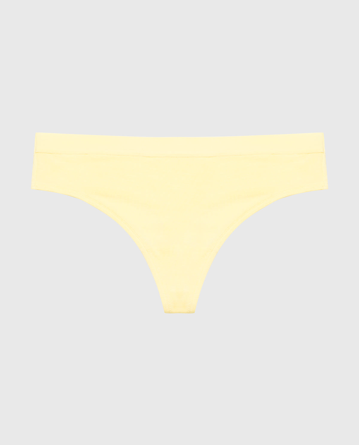 Thong Panty With Vanishing Trim in Pale Banana