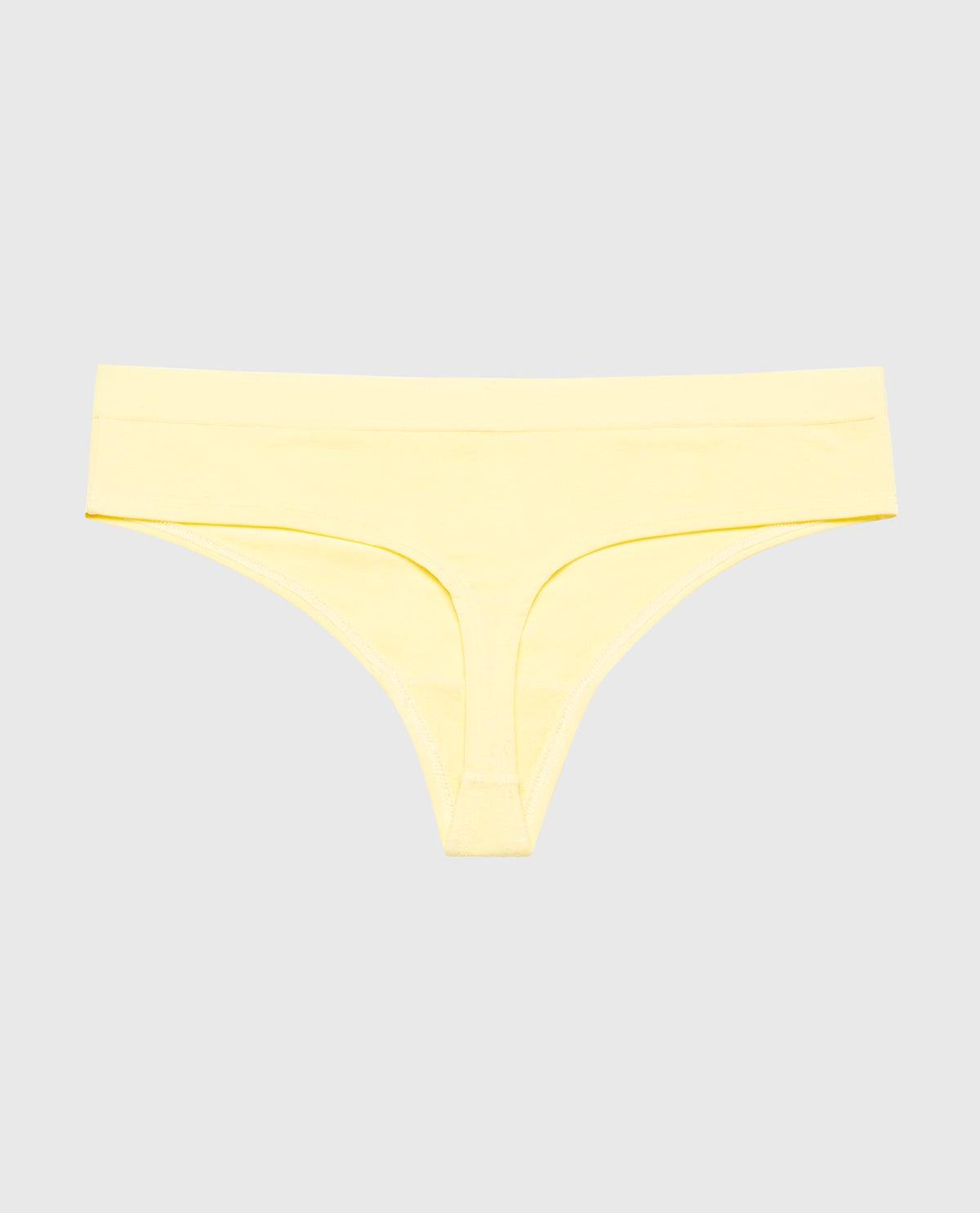 Thong Panty With Vanishing Trim in Pale Banana