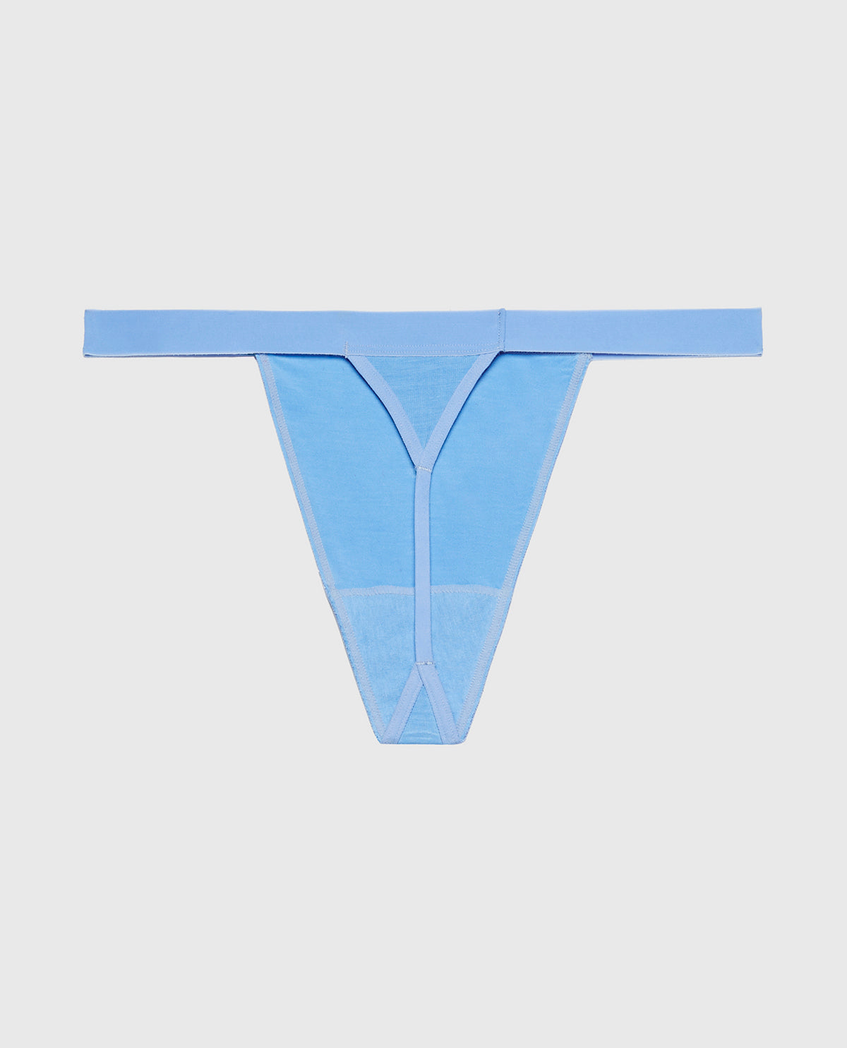 G-String Panty With Vanishing Trim in Azure Blue