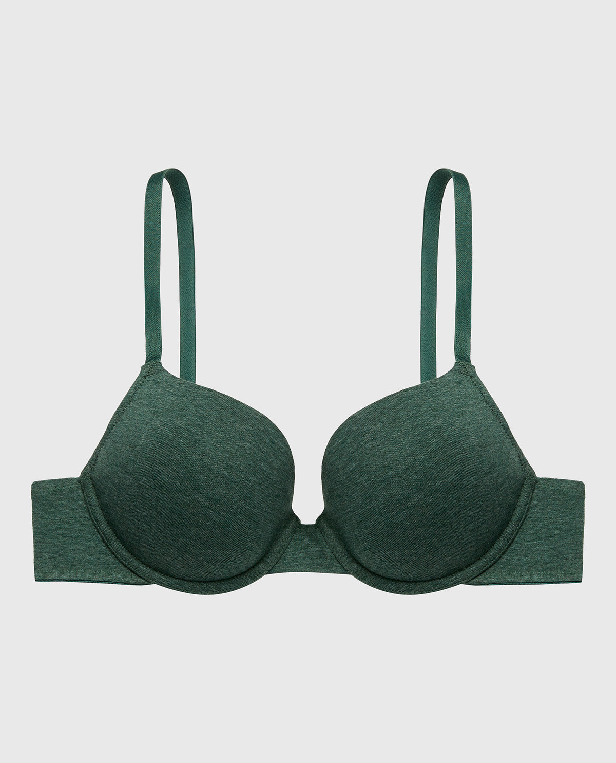 Cotton Demi Bra in Jungle Green Heather