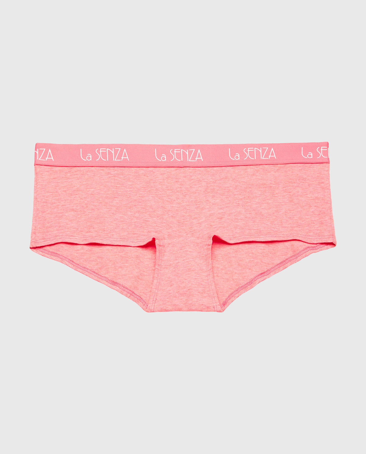 Boyshort Panty with Art Deco Logo in Pink Lemonade Heather