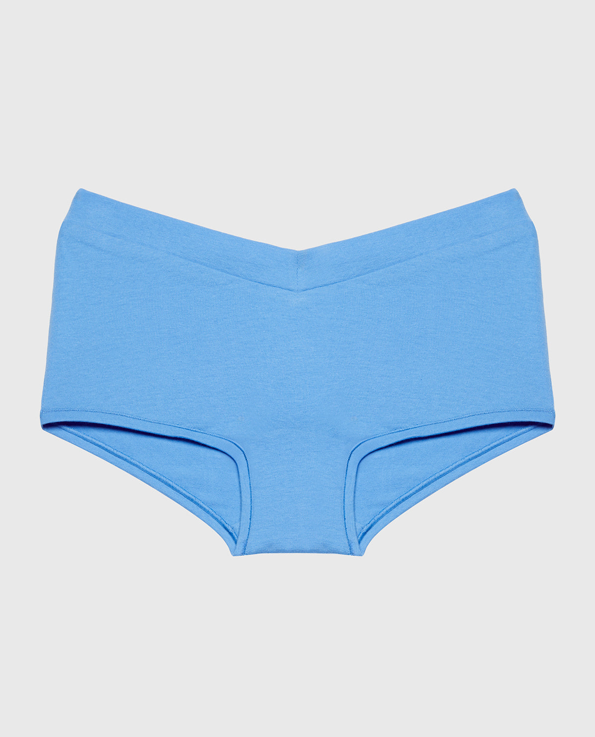 Boyshort Wide Waist Cotton Panty in Azure Blue