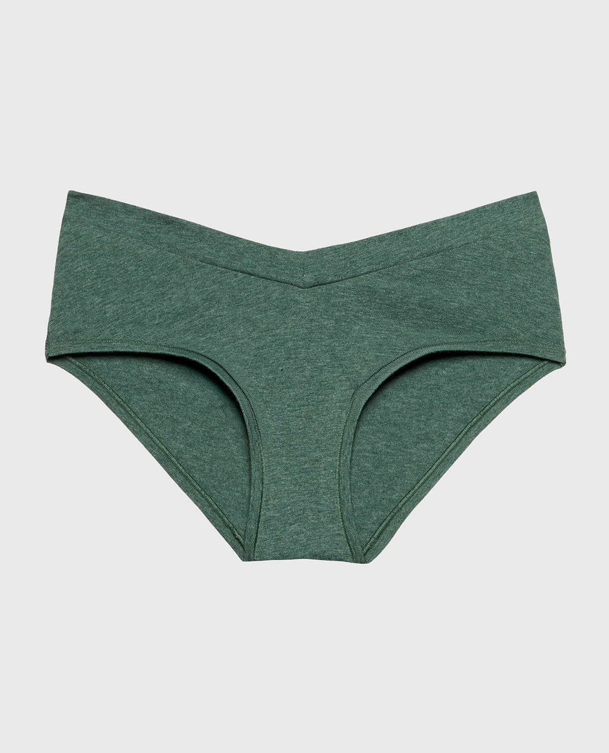 Hipster Wide Waist Cotton Panty in Jungle Green Heather