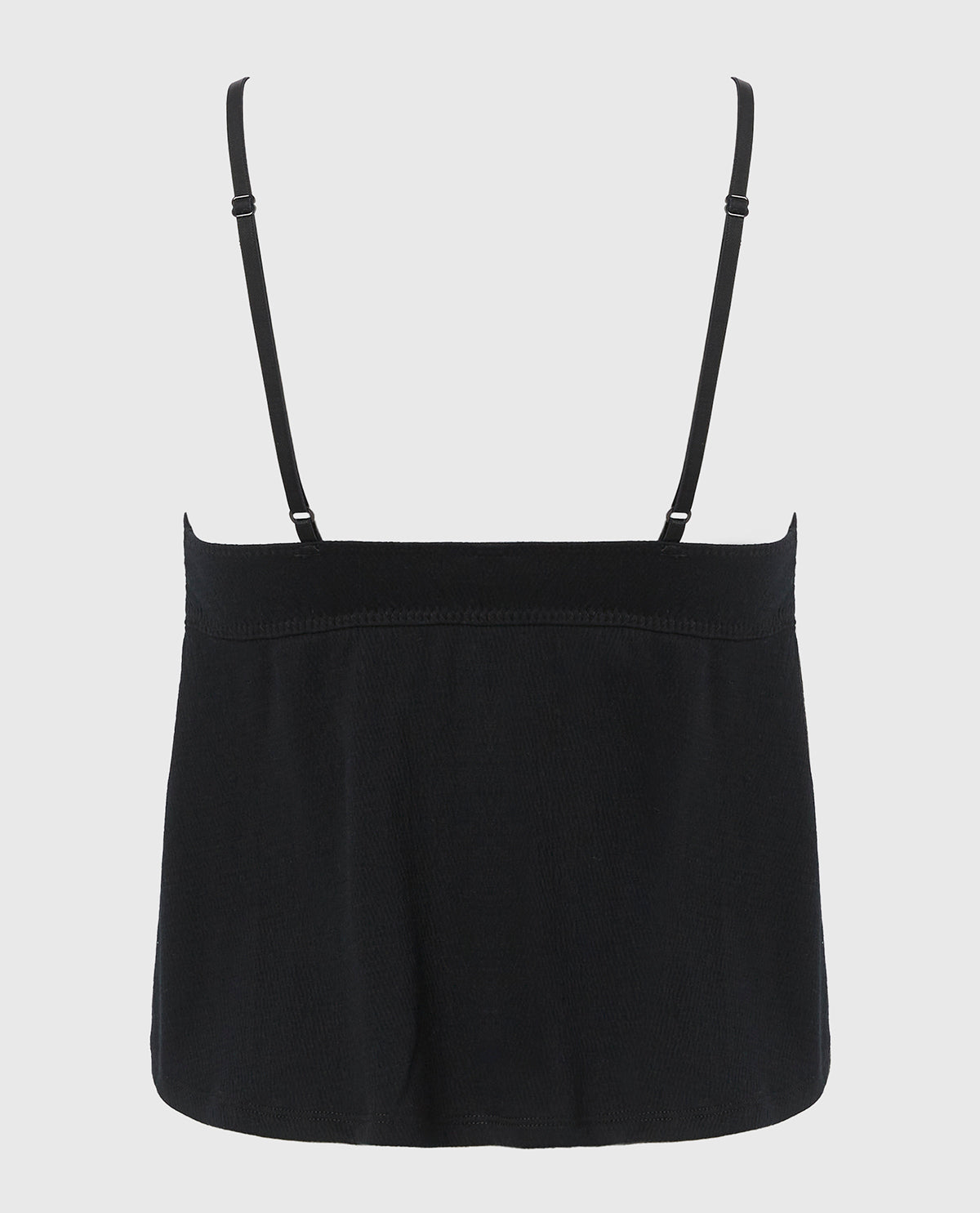 Casual Sleep Textured Knit Tank in Tuxedo Black