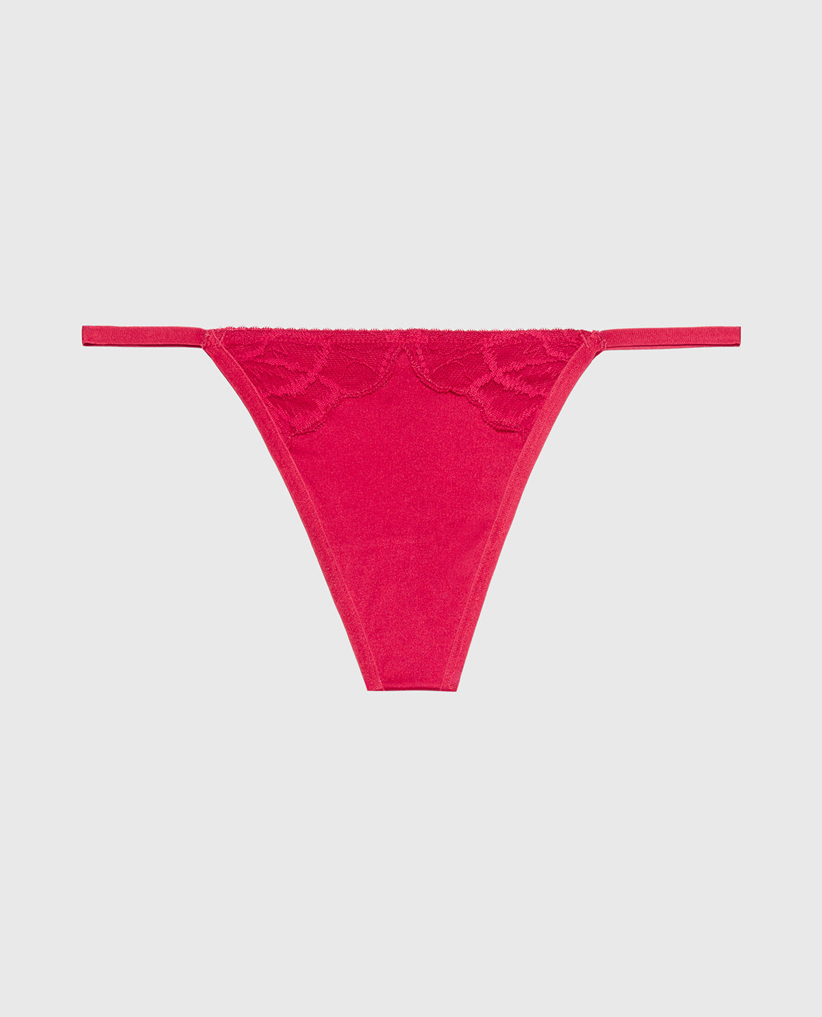 Diva G-String with Lush Lace in Passion Red