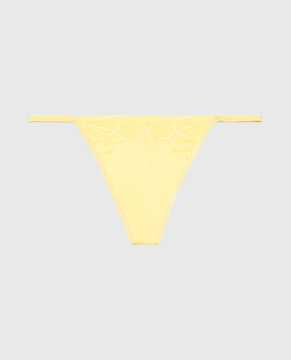 Diva G-String with Lush Lace in Pale Banana