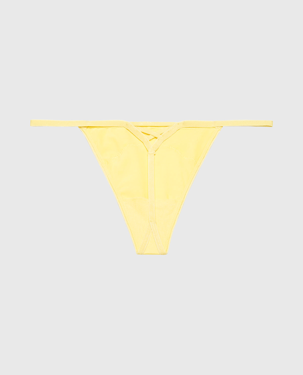 Diva G-String with Lush Lace in Pale Banana