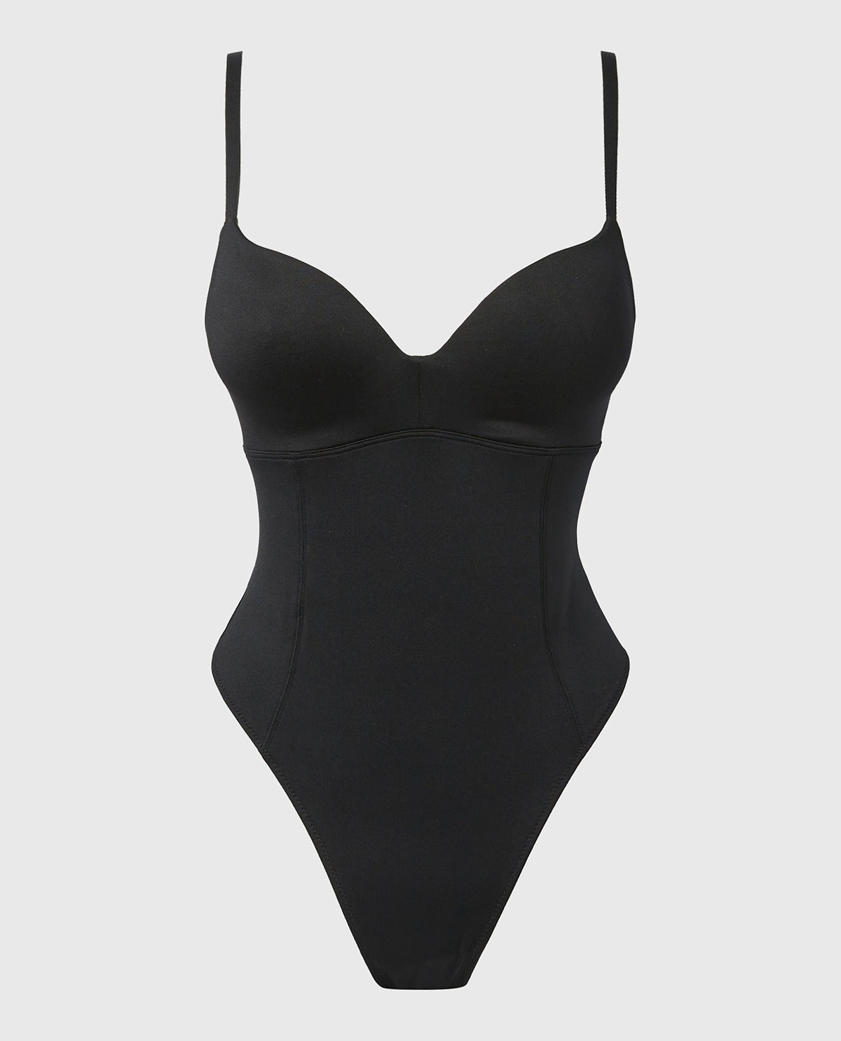 Push Up Smooth Wireless Bodysuit in Tuxedo Black