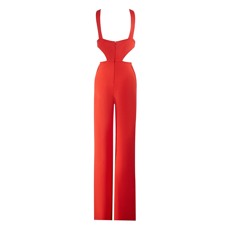 Red  Velvet Jumpsuit