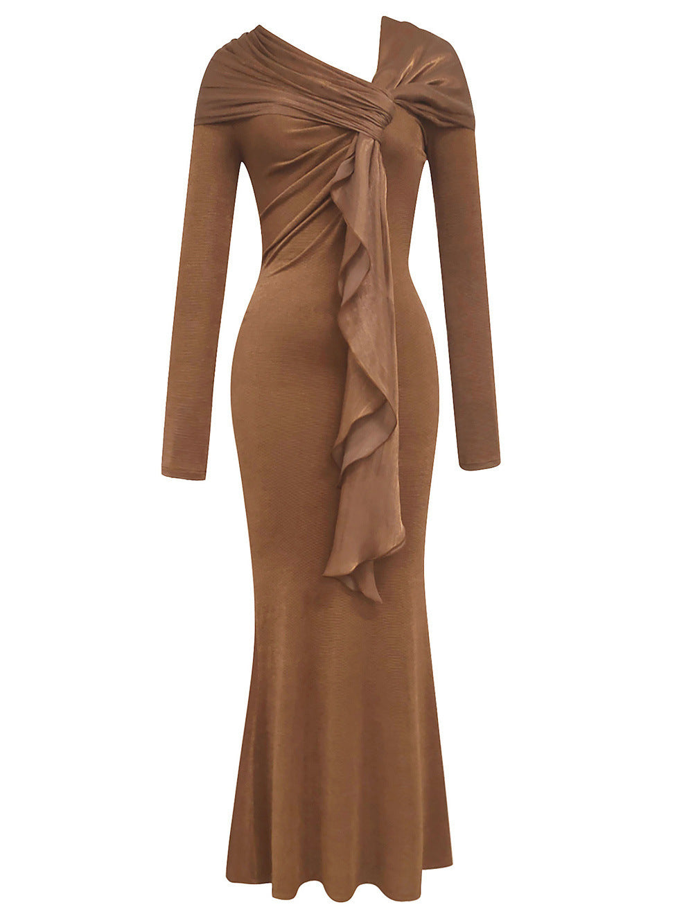 Sienna Draped Scarf Bodycon Gown