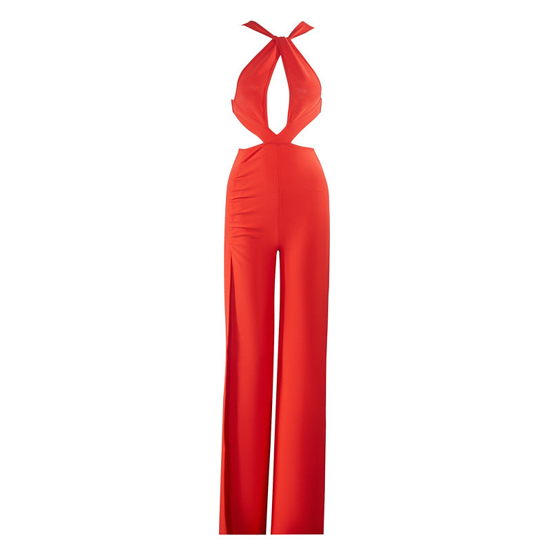 Red  Velvet Jumpsuit