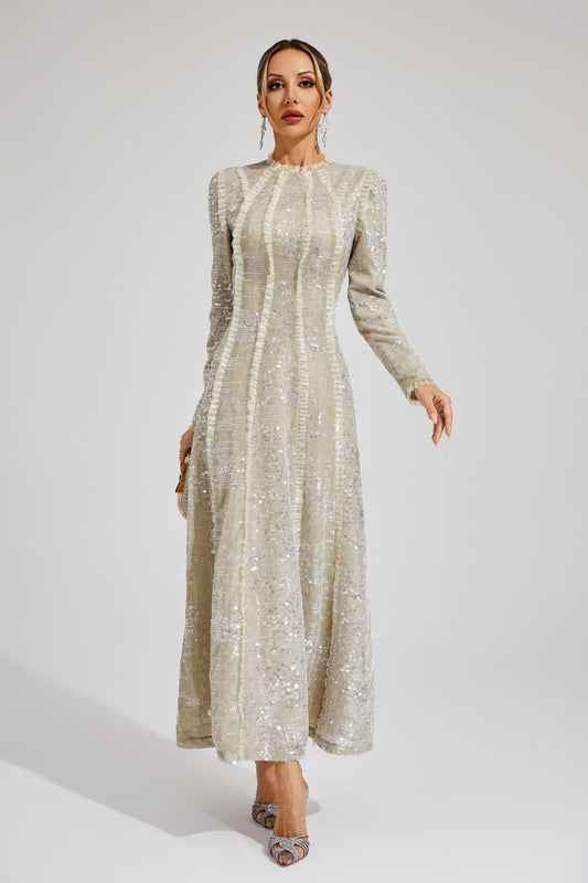 Champagne Sequin Gown