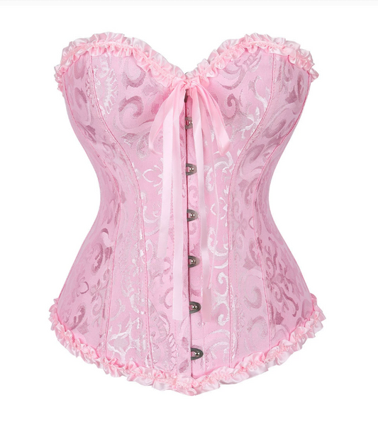 Lace-Up Boned Corset Top