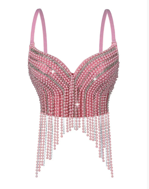 Pearl-Diamond Chain Top