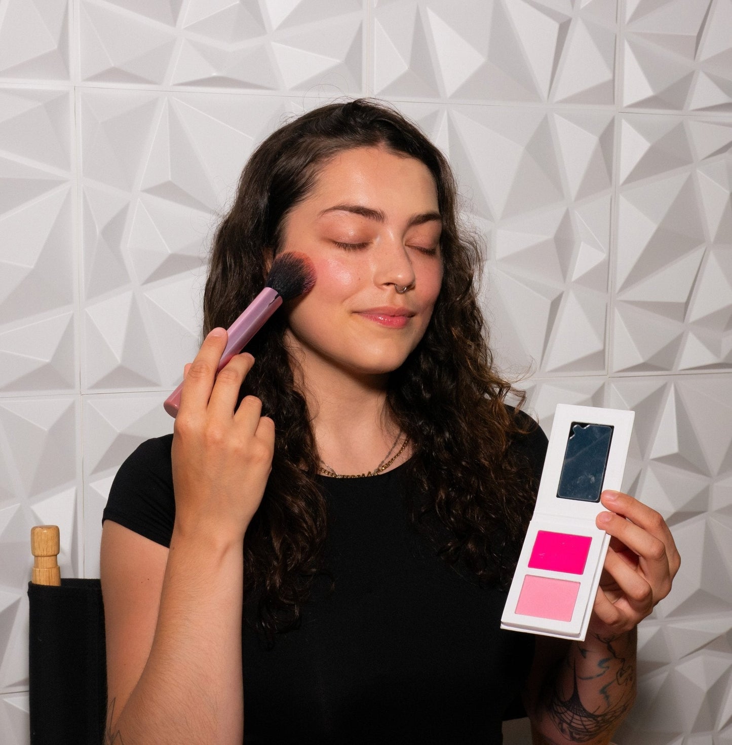 Blush Double pigmenté crémeux et poudre – FencyGrace | Maquillage Végan & Naturel