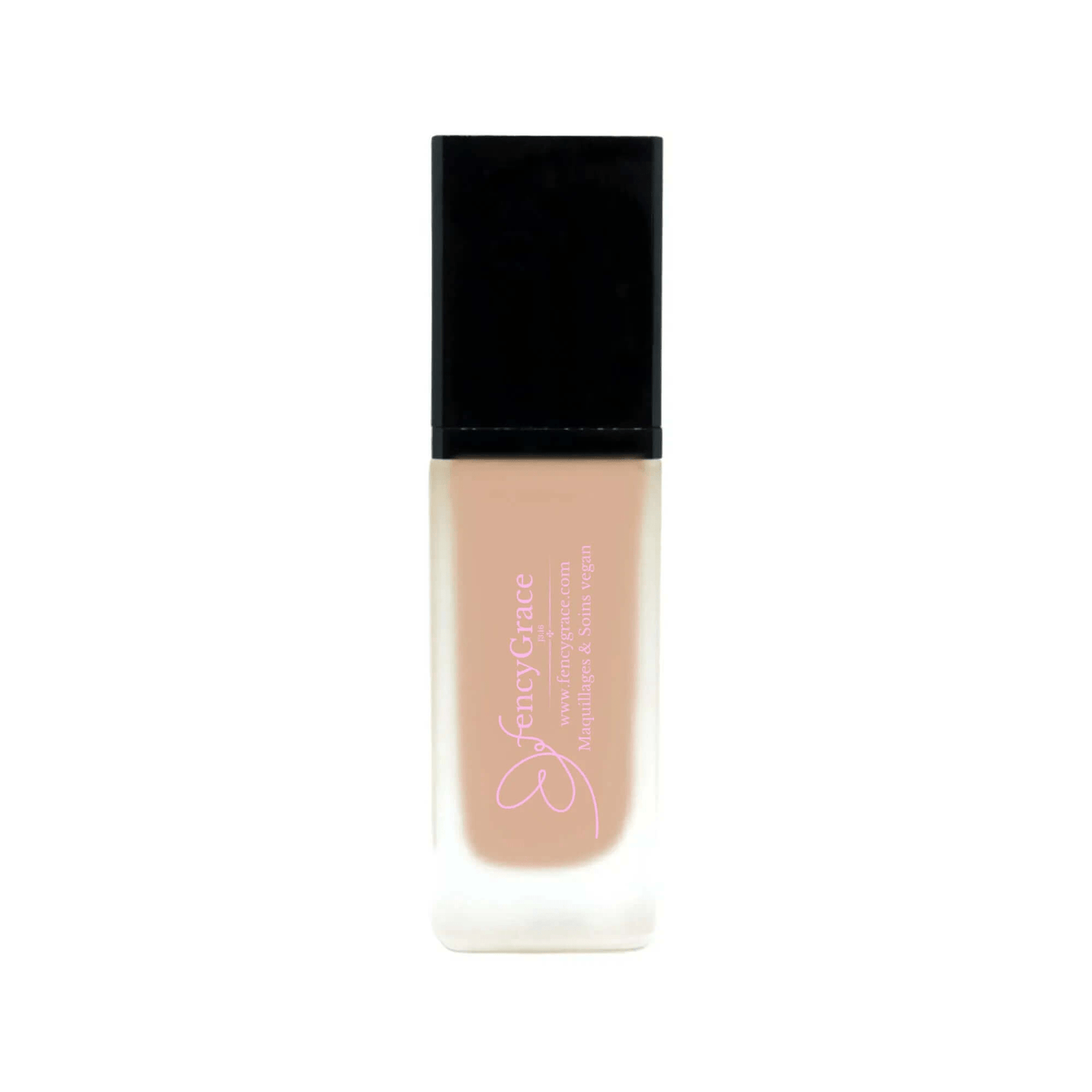Fond de teint vegan hydratant FencyGrace - Brune 123 - couvrance naturelle -  fini lumineux - longue tenue